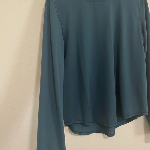Lululemon High-Neck Running and Training Long Sleeve Shirt- green jasper - Picture 4 of 7